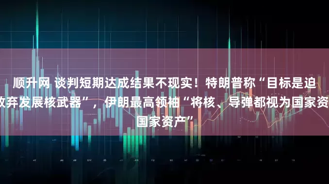 顺升网 谈判短期达成结果不现实！特朗普称“目标是迫使放弃发展核武器”，伊朗最高领袖“将核、导弹都视为国家资产”